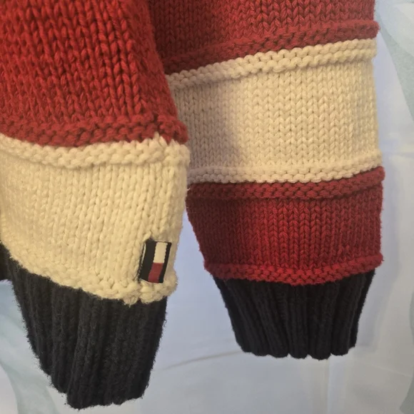 Vintage Tommy Hilfiger Zip-Up American Flag Cardigan Ralph-lauren-style July 4th - Picture 5 of 8